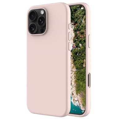 Liquid silikon deksel iPhone 16 Pro - Pink Sand
