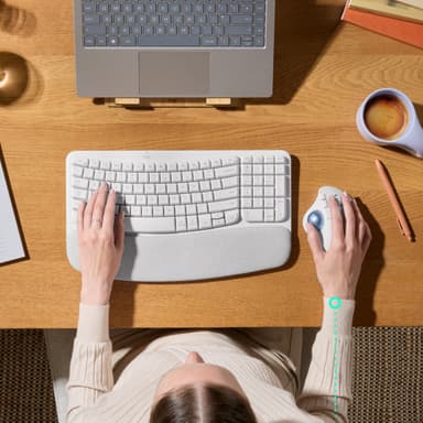 Logitech Ergo M575S trådløs trackball-mus (hvit)
