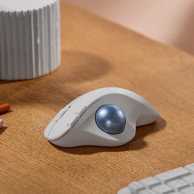 Logitech Ergo M575S trådløs trackball-mus (hvit)
