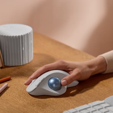 Logitech Ergo M575S trådløs trackball-mus (hvit)
