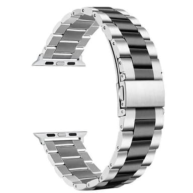 Klokkereim rustfritt stål Watch Series 10 (42mm) - Silver/svart