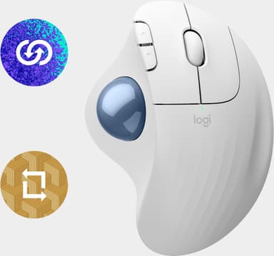 Logitech Ergo M575S trådløs trackball-mus (hvit)