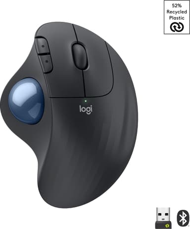 Logitech Ergo M575S trådløs trackball-mus (grafitt)