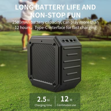 Magnetisk Bluetooth-høyttaler Golfvogn Vanntett Subwoofermikrofon