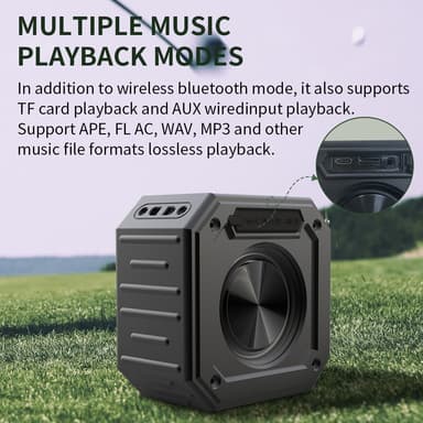 Magnetisk Bluetooth-høyttaler Golfvogn Vanntett Subwoofermikrofon