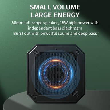 Magnetisk Bluetooth-høyttaler Golfvogn Vanntett Subwoofermikrofon