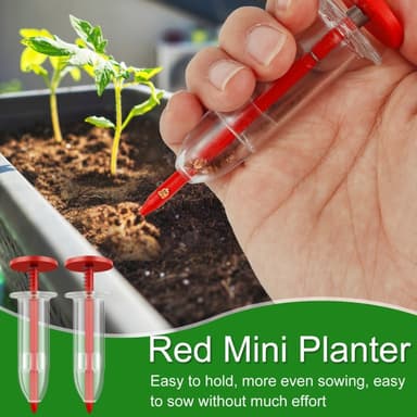 6 stk/sett plastfrøspredningssett 5-trinns rund planter Dibber frødispenser