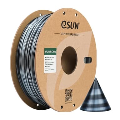 eSUN Silk Candy 1.75mm 1kg - Silver Black