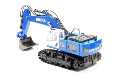 HuiNa Gravemaskin Blå m/Metallskuffe 1:18