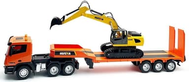 HuiNa Gravemaskin og Plattform Trailer 1:24