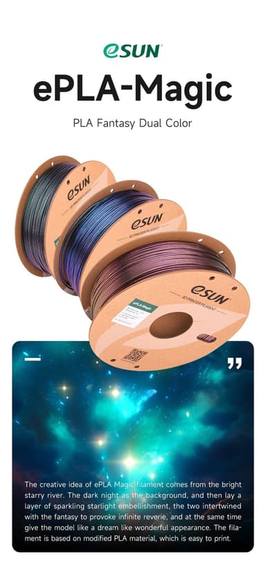 eSUN Magic 1.75mm 1kg - Dark Twinkling Gold