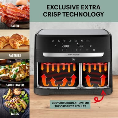 OBH Nordica XXL Dual Easy Fry airfryer AG9428S0 (sort)