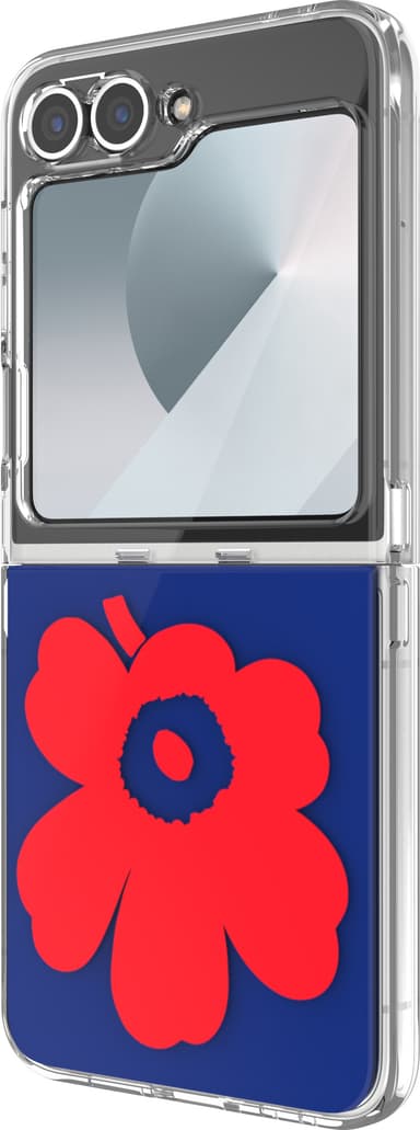 Samsung Galaxy Flip6 Marimekko Dual Layer deksel (blå/rød)