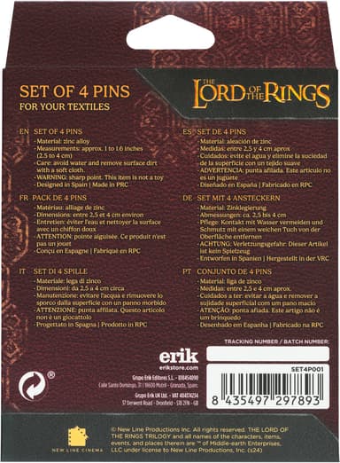 Grupo Erik Lord Of The Rings pins (4-pakning)