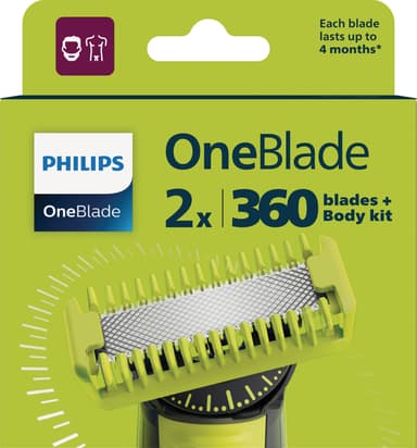 Philips OneBlade barberbladsett QP624/50 (sort)