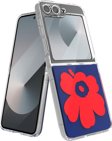 Samsung Galaxy Flip6 Marimekko Dual Layer deksel (blå/rød)