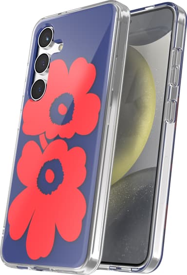 Samsung Galaxy S24 Marimekko Dual Layer deksel (blå/rød)