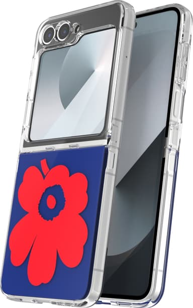 Samsung Galaxy Flip6 Marimekko Dual Layer deksel (blå/rød)