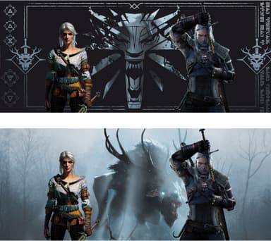 ABYstyle The Witcher varmeaktivert krus (Geralt & Ci)