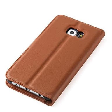 Samsung Galaxy S6 EDGE Deksel Etui Case (brun)
