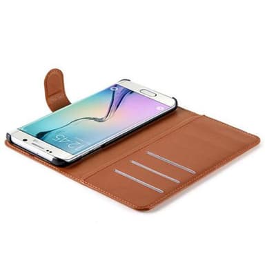 Samsung Galaxy S6 EDGE Deksel Etui Case (brun)
