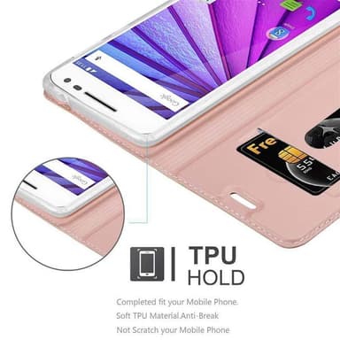 Motorola MOTO G3 lommebokdeksel etui (rosa)