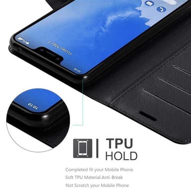 Google PIXEL 3 XL Deksel Etui Case (svart)