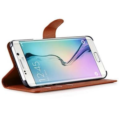 Samsung Galaxy S6 EDGE Deksel Etui Case (brun)