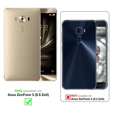 Asus ZenFone 3 (5.5 tomme) lommebokdeksel etui (svart)