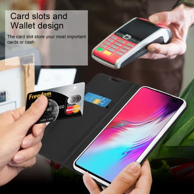 Samsung Galaxy S10 5G lommebokdeksel etui (svart)