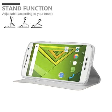 Motorola MOTO X PLAY lommebokdeksel etui (sølv)