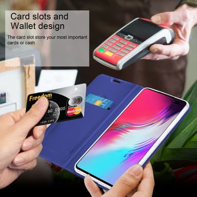 Samsung Galaxy S10 5G lommebokdeksel etui (blå)