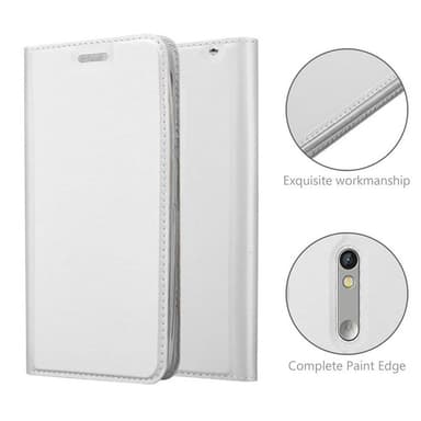 Motorola MOTO X PLAY lommebokdeksel etui (sølv)