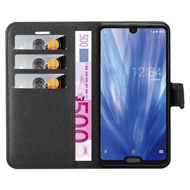 Sharp Aquos R3 Deksel Etui Case (svart)
