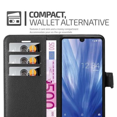 Sharp Aquos R3 Deksel Etui Case (svart)