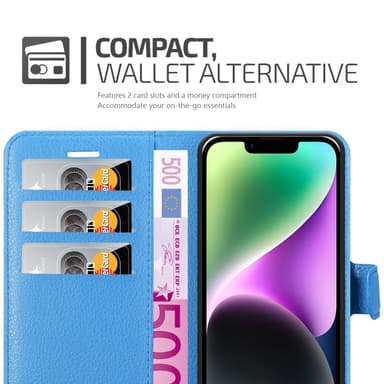 iPhone 14 Deksel Etui Case (blå)