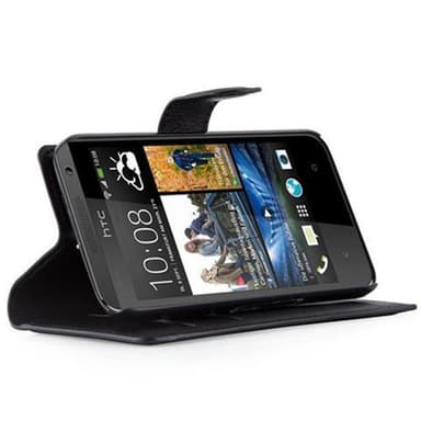 HTC Desire 300 Deksel Etui Case (svart)