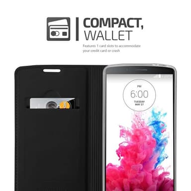 LG G3 lommebokdeksel etui (svart)