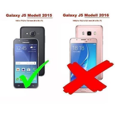 Samsung Galaxy J5 2015 Deksel Etui Case (rød)