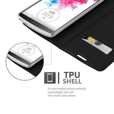 LG G3 lommebokdeksel etui (svart)