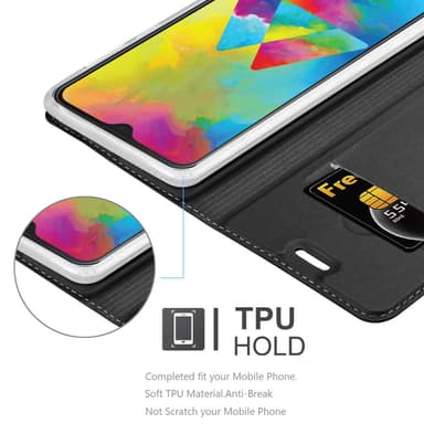 Samsung Galaxy M21 / M30s lommebokdeksel etui (svart)