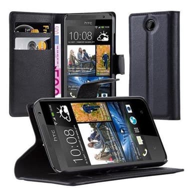 HTC Desire 300 Deksel Etui Case (svart)