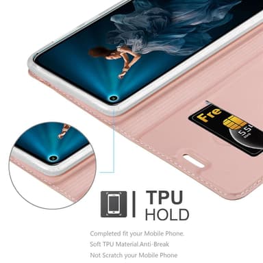 Honor 20 PRO lommebokdeksel etui (rosa)