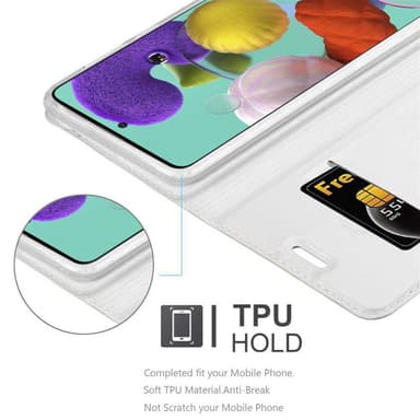 Samsung Galaxy A51 4G / M40s lommebokdeksel etui (sølv)