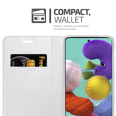 Samsung Galaxy A51 4G / M40s lommebokdeksel etui (sølv)