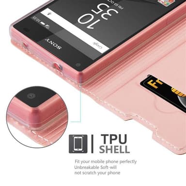 Sony Xperia Z5 COMPACT lommebokdeksel etui (rosa)