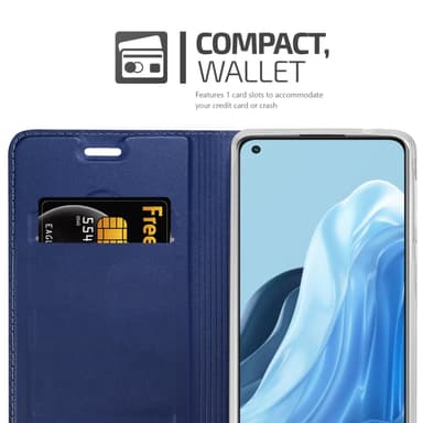 Oppo FIND X5 LITE / Reno7 5G lommebokdeksel etui (blå)