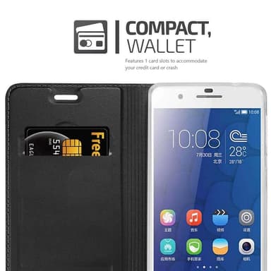 Honor 6 PLUS lommebokdeksel etui (svart)