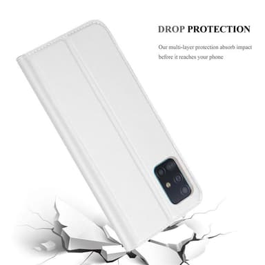 Samsung Galaxy A51 4G / M40s lommebokdeksel etui (sølv)