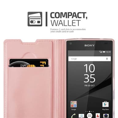 Sony Xperia Z5 COMPACT lommebokdeksel etui (rosa)